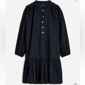 J. Crew Swingy Cover Up Dress Black Cotton AO844 Size Medium